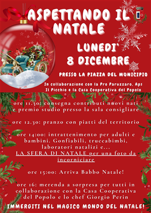 PARUZZARO 8 DICEMBRE - FESTA PER ADULTI E BAMBINI IN PIAZZA DEL MUNICIPIO